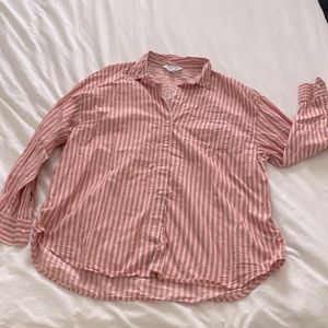 Boyfriend Striped Button Up